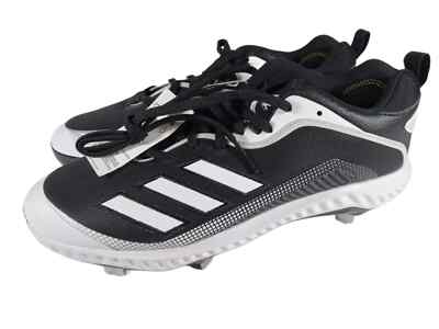Adidas Icon 6 Bounce Metal Baseball Cleats Black White Mens  display picture 1