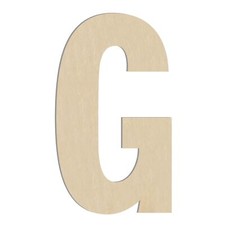 Wooden Letter G 17 Inch 1/4 inch Thick Wall Decor Crafts Home Decoration