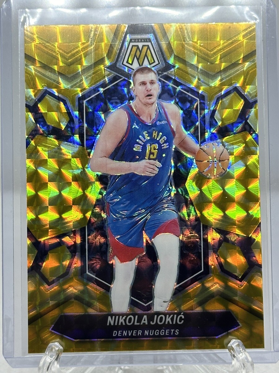 Nikola Jokic Mosaic Panini 2023-24 Yellow Reactive Nuggets