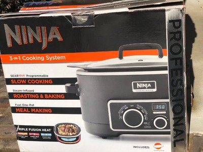 Ninja 3 In 1 Cooking System Crockpot Roasting Baking Etc Bnib