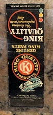 1940S King Quality Auto Parts Matchcover