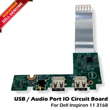 Lot x 2 Dell Inspiron 11 3168 3162 USB Audio Port IO Circuit Board MH4F6 3CNK2