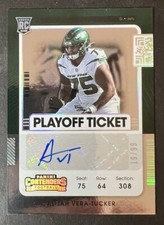 2021 Panini Rookie Playoff Ticket 148A Auto Jets Alijah Vera-Tucker RC 19/99