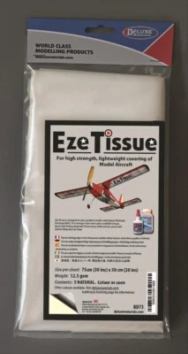 MODEL AIRCRAFT Eze TISSUE DELUXE MATERIALS BD73 NATURAL 5 SHEET PACK
