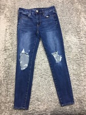 American Eagle Hi Rise Jegging Jeans Womens Size 4 Short Blue Denim Dark Wash