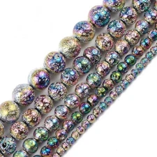 Lava Volcanic Stone Bead Round Spacers Loose beads DIY Bracelets 4/6/8/10/12MM