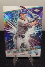 Evan Carter Chrome Rookie- Stars of MLB 2024 Topps #CSMLB47 Rangers RC Card