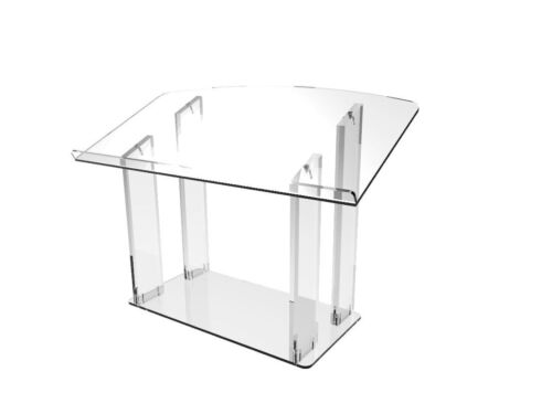 Returned Item Table Desktop Podium Acrylic Podium Lectern Pulpit Plexiglass - Picture 1 of 2