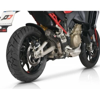 Echappement Qd Exhaust TWIN GUNSHOT DUCATI MULTISTRADA V4 2021-2023 NOIR - Photo 1/4