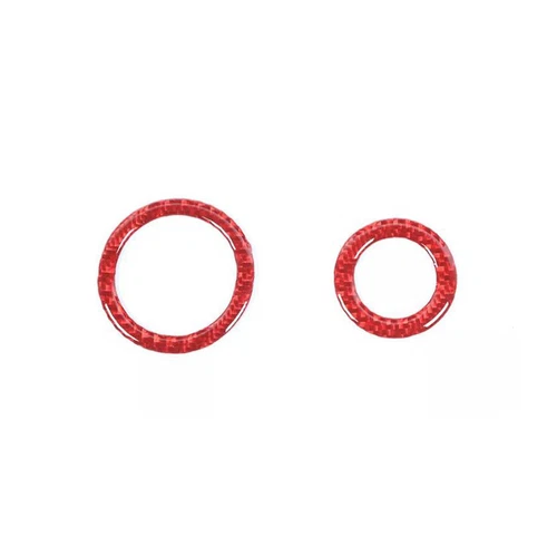 For 15-23 Chrysler 300 Red Carbon Engine Start Stop Push Button Cover Ring Trim - Foto 8 di 9