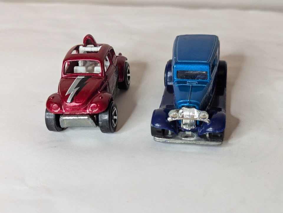 Vintage Hot Wheels BAJA Bug A35 Re Volkswagen Racer + 32 Ford Coupe Van Flames - Image 2 of 4