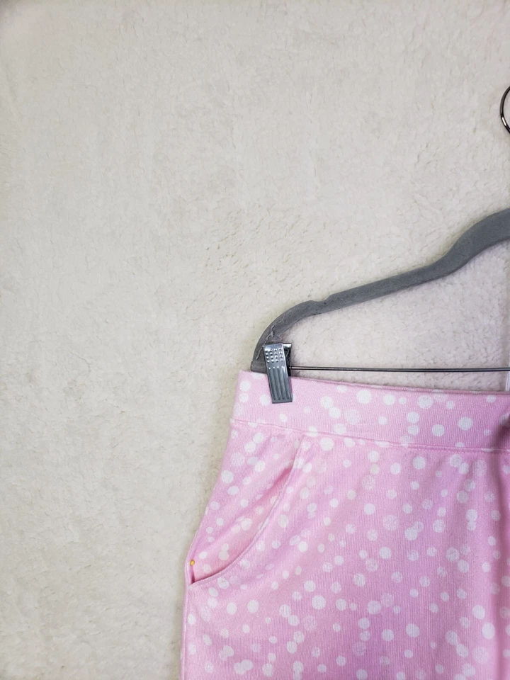 Croft Barrow Women Shorts Large Pink Polka Dot Poly B Pull On Pocket Sleepwear - Image 2 of 4