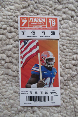 FLORIDA GATORS VS @LSU TIGERS 11/19/2016 TICKET ~ RESCHEDULED FROM OCT. 8
