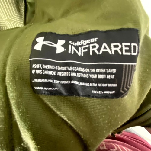 Giacca Under Armour Uomo XL Verde Coldgear Infrarossi Softshell Outdoor Full Zip - Foto 3 di 15