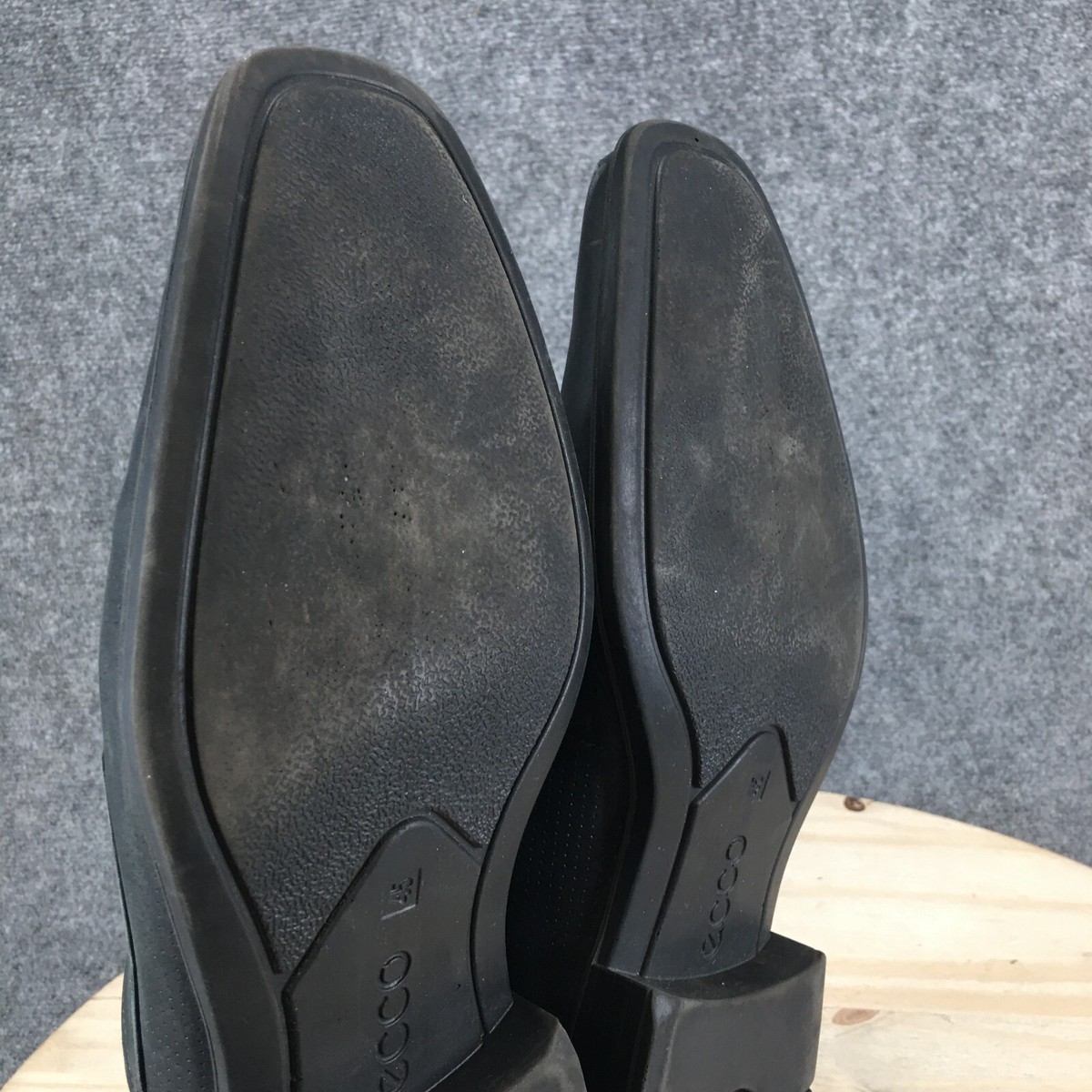 Ecco Shoes Mens 11 Casual Oxford Square Toe Comfort Black  display picture 3