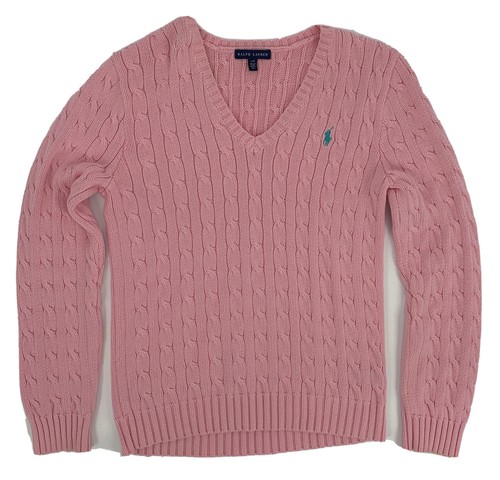 Women's Ralph Lauren Cable Knit V-Neck 