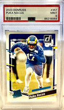Puka Nacua PSA Graded MINT 9 2023 Donruss Football Rated Rookie Card #357 (Rams)