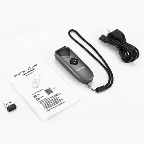 Eyoyo Bluetooth Barcode Scanner USB Wired/Bluetooth/2.4G 1D 2D QR Barcode Reader - Picture 12 of 12