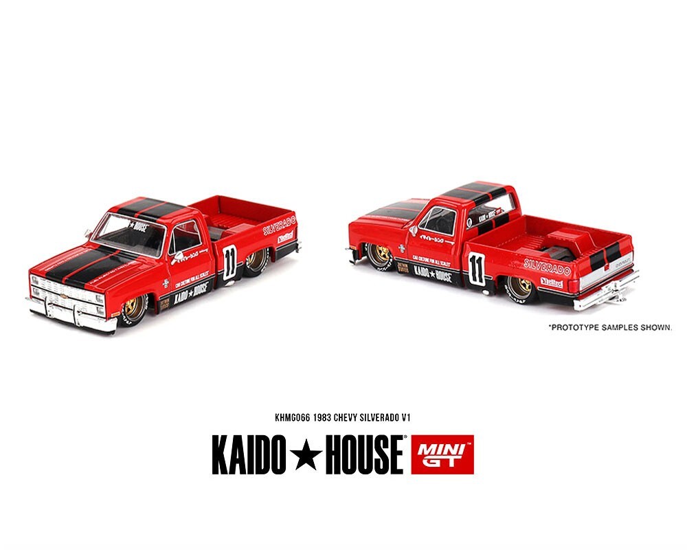 ミニカー KAIDO HOUSE Chevrolet Silverado KAIDO V1 In Stock- Kaido House x Mini GT 1:64 Chevrolet Silverado