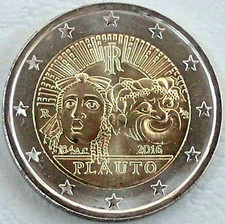 ITALY REPUBLIC - 2016 PLAUTO coin 2 EURO UNC in protective cardboard