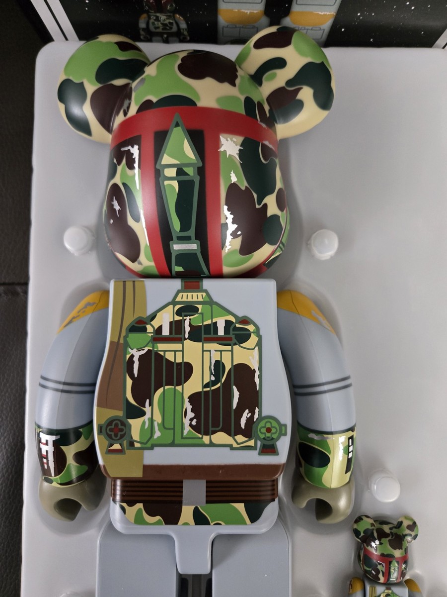 キャラクターグッズ MEDICOM TOY - ABC CAMO BOBA FETT BE@RBRICK 100% &amp; 400% Medicom BE@RBRICK × STAR WARS BOBA FETT 100% & 400% x BAPE