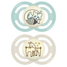 MAM Perfect Night Orthodontic Pacifier Glow in the Dark 2-Pack Size 6-16 Months