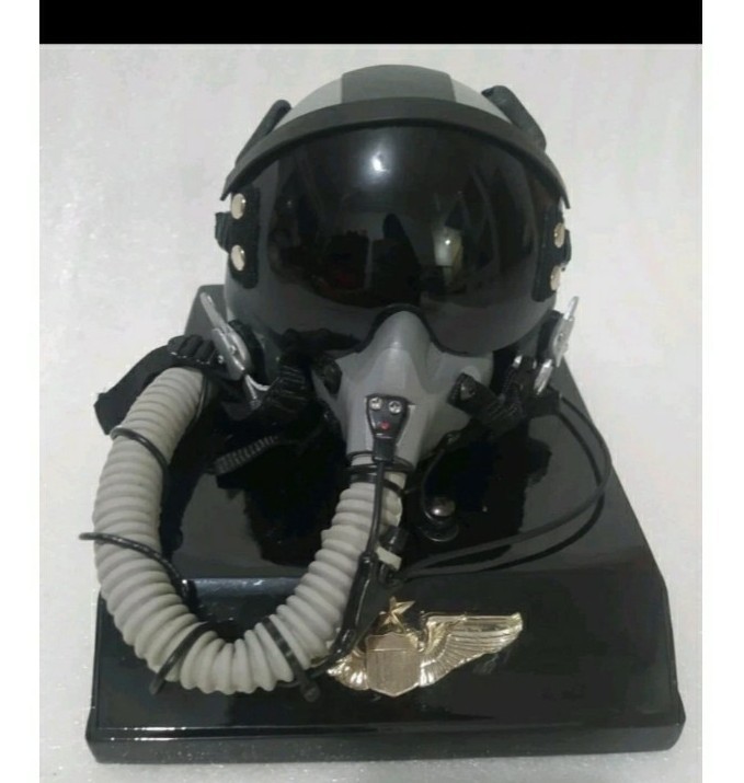 Hgu-55 Plain Gray(leather Edgeroll) With Masker Oxygent,scal