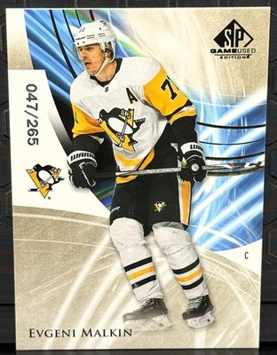 2020-21 Upper Deck SP Game Used #63 Gold Burst Evgeni Malkin #047/265