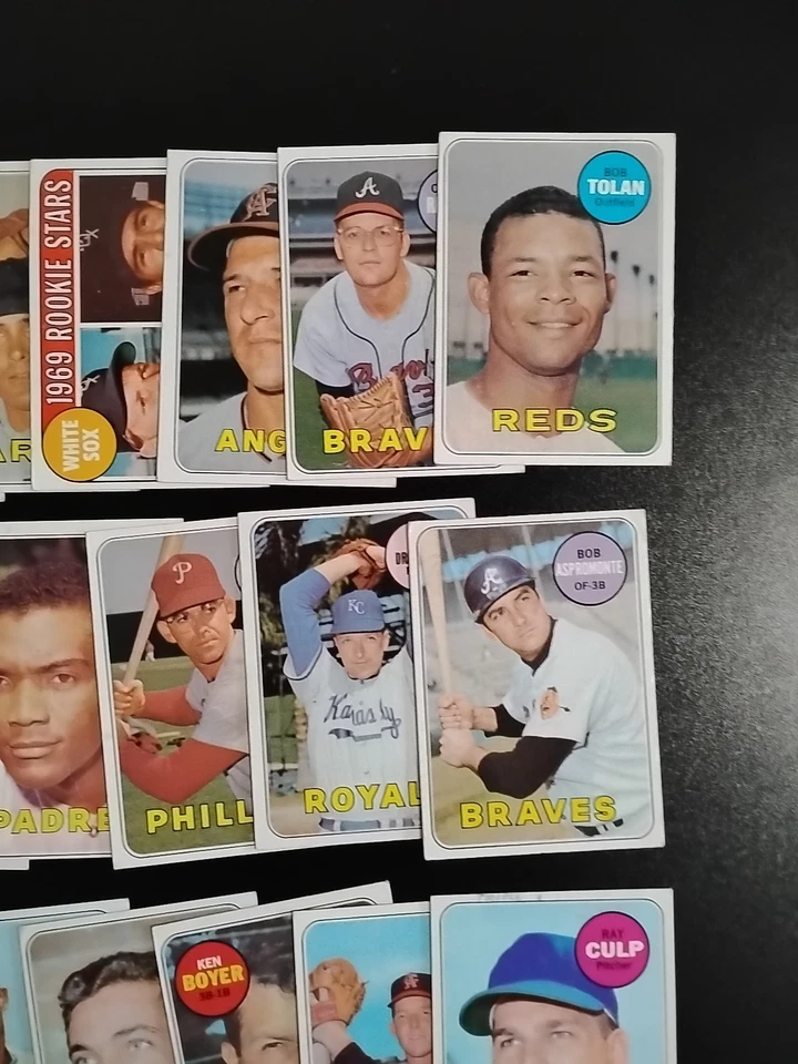 Lote de tarjetas de béisbol 1969 Topps - 36 diferentes - con Rich Reese y Bob Aspromonte Foto 4 de 4