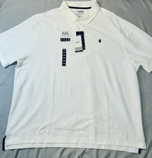 NWT IZOD Men's White 2XL Advantage Performance Natural Stretch Short Sleeve Polo