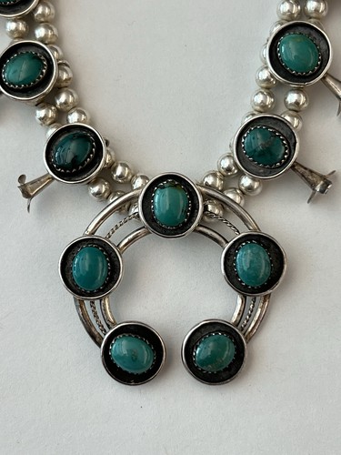 Turquoise And sterling silver Squash Blossom
