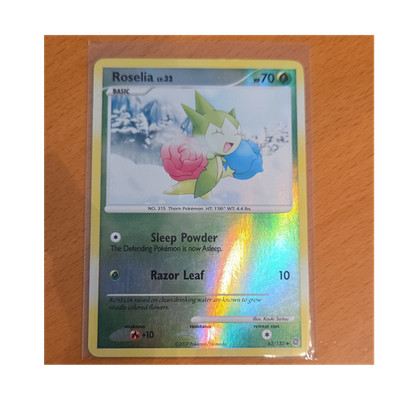 Pokémon TCG Roselia Pokémon Karte Reverse Holo 62/132 70 KP Englisch Basis