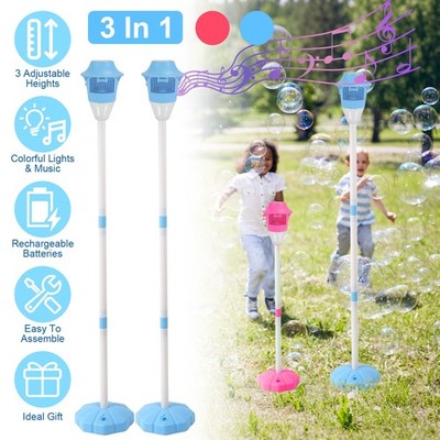 1/2 Pack Bubble Torch Garden Lights Bubble Maker Stand Bubble Machine Outdoor