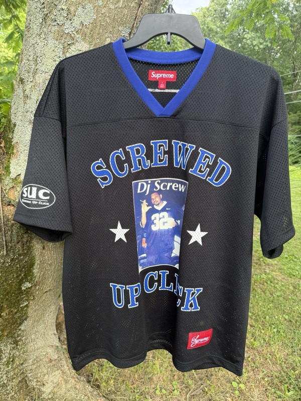 Supreme DJ Screw Football Jersey (Black)