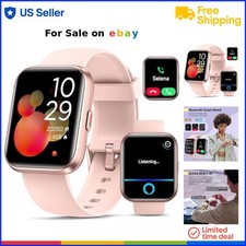 Smartwatch for Women Silicone Waterproof Fitness Tracker Alexa Notifications