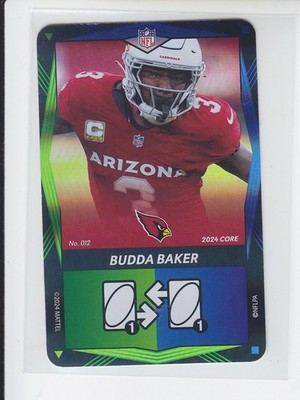 2024 NFL UNO Elite Core BUDDA BAKER BLUE GREEN Foil SP Cardinals #012
