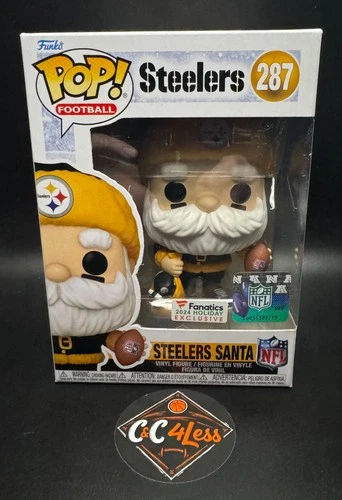 Funko Pop! #287 NFL Steelers Santa 🎅🏼🏈 2024 Fanatics Exclusive w/ protector