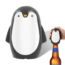 Cute Penguin Beer Bottle Opener Magnetic Fridge Magnet Soda Pop Top Opener Black