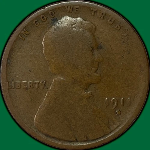 1911-D Lincoln Wheat Cent Good G Coin #33631