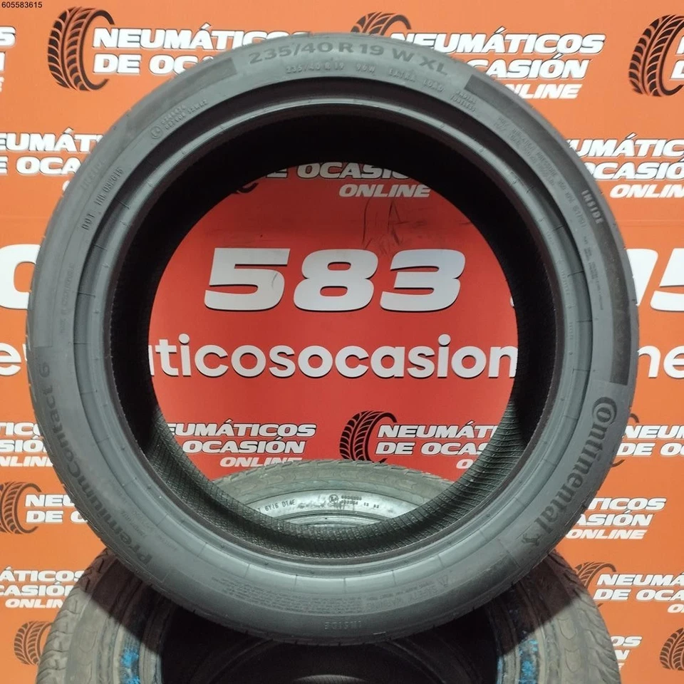 2x 235 40 R19 96W XL CONTINENTAL PREMIUM CONTAC 6 5.8/5.8MM REF.14241 - Imagen 3 de 4