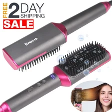 Cepillo Secador De Plancha Cabello Pelo Para Mujer Alisador Cerámica 100-240V