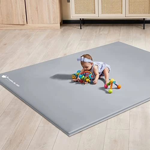 ANGELBLISS BABY PLAYPEN MAT 71"X 59"X 1.18" SELF-INFLATING PLAY MAT FOR BABIES