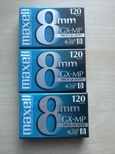 3x Maxell 8mm GX-MP High Quality 120 Camcorder Video Cassette Tapes