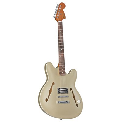 Fender Tom Delonge Starcaster Satin Shoreline Gold - E-Gitarre