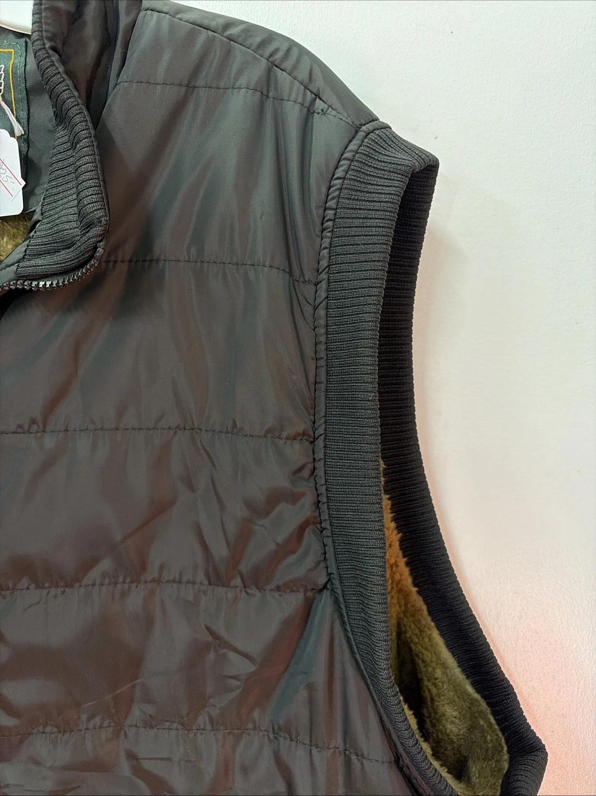 Authentic Cool Choice Mens 2XL Black Full Zip OutdoorPuffer Vest Sherpa Lined image 6