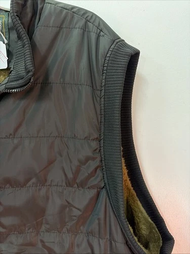 Authentic Cool Choice Mens 2XL Black Full Zip OutdoorPuffer Vest Sherpa Lined image 6
