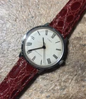 Vintage 1970’s Timex Marlin 26150 02476 Silver-tone Men’s Watch 35mm ~ Works