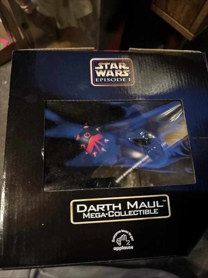 Vintage Star Wars Darth Maul 12" Mega Collectible Figure Light Up Lightsabers - Image 4 of 4