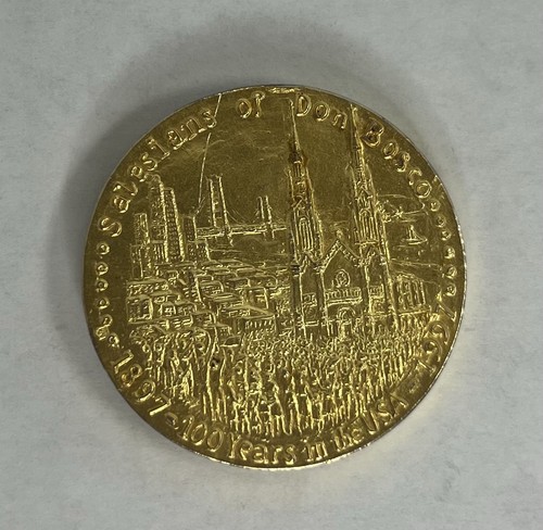 Don Bosco 1815-1888 Commemorative Medal Token - 100 Years in USA - Picture 2 of 2