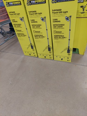 #ad Ryobi Tripod LED Light 3800 Lumens 7#x27; Detachable 360° Adjustable Panels $145.00